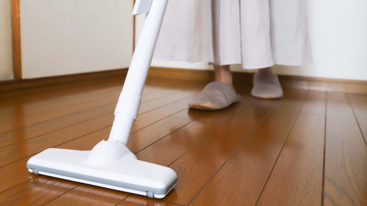 cleaning floor